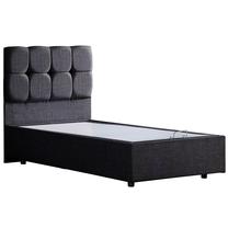 Lova viengulė Kalune Design Berlýn, 90 x 190 cm, antracito, be čiužinio, su grotelėmis