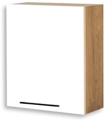 Viršutinė virtuvinė spintelė Bodzio Bellona KBE60GL-BI/DSC Glossy, ąžuolo/balta, 31 cm x 60 cm x 72 cm
