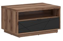 Kavos staliukas Forn, ąžuolo/juoda, 90 cm x 60 cm x 48.5 cm