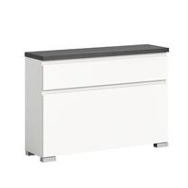 Batų spintelė MC Akcent Shoelove, balta/pilka, 95 cm x 27 cm x 67 cm