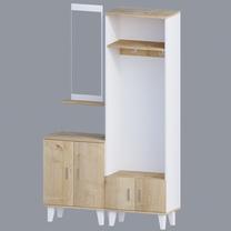 Prieškambario spinta Kalune Design Yakut 793ELG4035, ąžuolo/balta, 35 cm x 120 cm x 194 cm