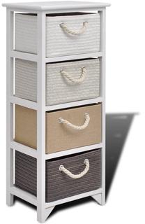 Lentyna VLX Storage Cabinet, balta, 27 cm x 35 cm x 86 cm