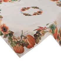 Staltiesė kvadratinė 1220, žalia/oranžinė/rusva, 100 x 100 cm