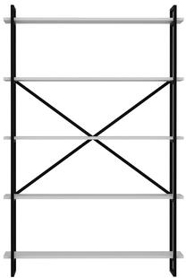 Lentyna Kalune Design Elston 322RTC1129, balta/juoda, 120 cm x 34 cm x 180 cm