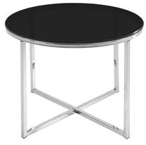 Kavos staliukas Cross, juodas/chromo, 55 cm x 55 cm x 45 cm
