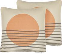 Dekoratyvinė pagalvėlė Beliani Moonflower, įvairių spalvų, 45 cm x 45 cm, 2 vnt.