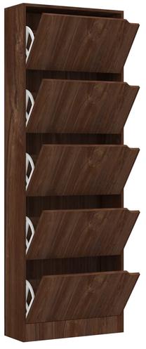 Batų dėžė VLX Oak, ruda, 59 cm x 24 cm x 167 cm