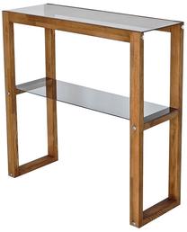 Konsolinis staliukas Kalune Design Via, riešuto, 85 cm x 31 cm x 85 cm