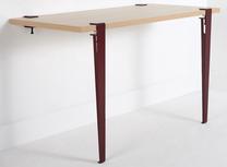 Kosmetinis staliukas Kalune Design Thetis 631LGG1281, medžio/raudona, 90 cm x 45 cm x 75 cm