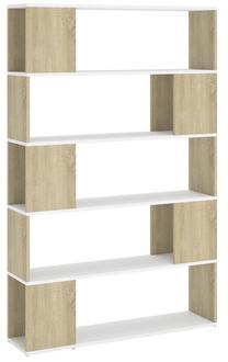 Lentyna VLX Book 809202, ąžuolo/balta, 24 cm x 100 cm x 155 cm