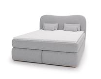 Lova dvigulė continental Polak Meble Isla Comfort, 160 x 200 cm, pilka, su čiužiniu, su grotelėmis