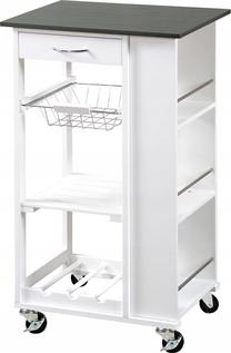 Trijų pakopų vežimėlis ant ratų Kesper, balta/pilka, 50 cm