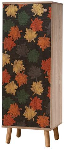 Batų spintelė Kalune Design Vegas S 927, juoda/raudona/sonoma ąžuolo, 38 cm x 50 cm x 135 cm