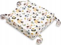 Kėdžių pagalvėlė Sensillo Birds, ruda/balta/geltona, 32 cm x 32 cm