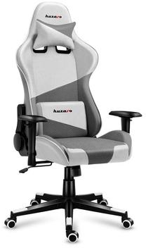 Žaidimų kėdė Huzaro Force 6.2 Mesh, 70 x 62 x 125 - 134.5 cm, balta/pilka