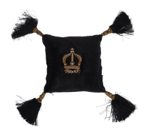 Dekoratyvinė pagalvėlė Miloo Crown Glam, juoda, 25 cm x 25 cm
