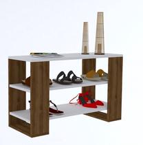 Batų lentyna Kalune Design Dore, ruda/balta, 33.2 cm x 90 cm x 55 cm