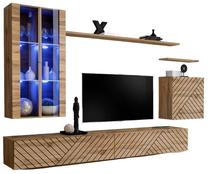 Svetainės baldų komplektas ASM Switch XII L, rusva