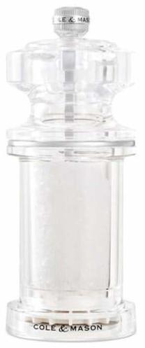 Druskos ir pipirų malūnėlis Cole and Mason 605, skaidri/sidabro