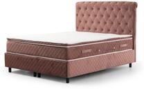 Lova viengulė Kalune Design Sonata, 90 x 190 cm, rožinė, su čiužiniu, su grotelėmis