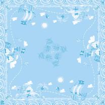 Staltiesė kvadratinė Susy Card Piraat, mėlyna, 80 x 80 cm