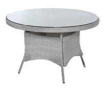 Lauko stalas Home4you Ascot, pilkas, 121 cm x 121 cm x 75 cm