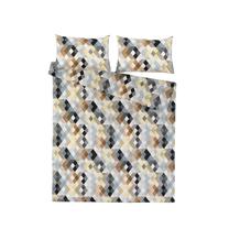 Patalynės užvalkalų komplektas Domoletti Flannel 7661-0, baltas/juodas/žalias, 200 x 220 cm