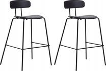 Kėdžių rinkinys Beliani Sibley, matinė, juoda, 52 cm x 53 cm x 95 cm, 2 vnt.