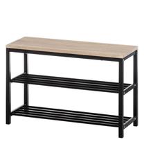 Batų lentyna 4Living, ruda/juoda, 80 cm x 30 cm x 51 cm