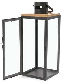 Žvakidė Homla Hogen Basic, stiklas/metalas, 37 cm, juoda