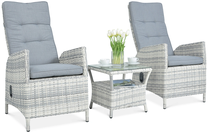 Lauko baldų komplektas Malta Duo, šviesiai pilka, 2 vietų