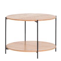 Kavos staliukas 4Living Tine, rudas/juodas, 55 cm x 55 cm x 40 cm