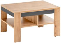 Kavos staliukas Meble Okmed Vega, rudas/grafito, 76 cm x 56 cm x 45.5 cm