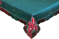 Kalėdinė staltiesė kvadratinė OS-243-B, raudona/žalia, 110 x 110 cm