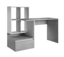 Rašomasis stalas Paco PC-02, baltas/pilkas