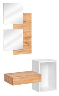 Prieškambario baldų komplektas ASM Easy I, vidaus, ąžuolo/balta