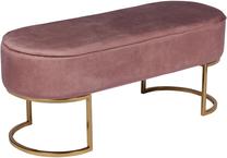 Prieškambario suoliukas Kayoom Pera 200, aukso/rožinis, 105 cm x 40 cm x 42 cm