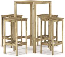 Lauko baldų komplektas VLX Bar, rudas, 4 vietų