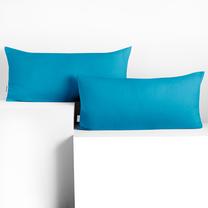 Pagalvės užvalkalas Restilo Amber, mėlyna, 80 cm x 40 cm, 2 vnt.