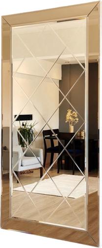 Veidrodis Kalune Design A330D, kabinamas, 65 cm x 130 cm, sidabro