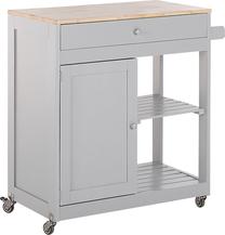 Lentyna su ratukais Beliani Trapani, šviesiai pilka, 43 cm x 75 cm x 87 cm