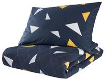 Lovatiesė Mijolnir Set Lexa, balta/geltona/tamsiai mėlyna, 225 cm x 180 cm