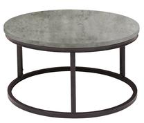 Kavos staliukas Home4you Brite, juodas/pilkas, 60 cm x 60 cm x 32 cm