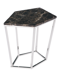 Kavos staliukas Miloo Brooklyn, juoda/sidabro, 48 cm x 57 cm x 50 cm