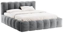 Lova dvigulė Micadoni Lupine Chenille, 140 x 200 cm, platina, be čiužinio, su grotelėmis