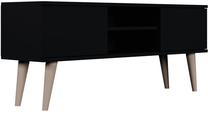 TV staliukas Kocot Kids Toronto, juodas, 120 cm x 36 cm x 55.5 cm