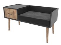 Suoliukas Kalune Design Mars, antracito/riešuto, 45 cm x 120 cm x 40 cm