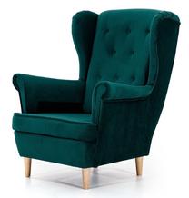 Krėslas Aros 1F, tamsiai žalia, 90 cm x 107 cm x 103 cm