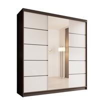 Spinta ADRK Sonic, balta/juoda, 200 cm x 58 cm x 215 cm, su veidrodžiu