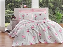 Lovatiesė Mijolnir Single Set Maylin, baltas/rožinis, 160 cm x 235 cm